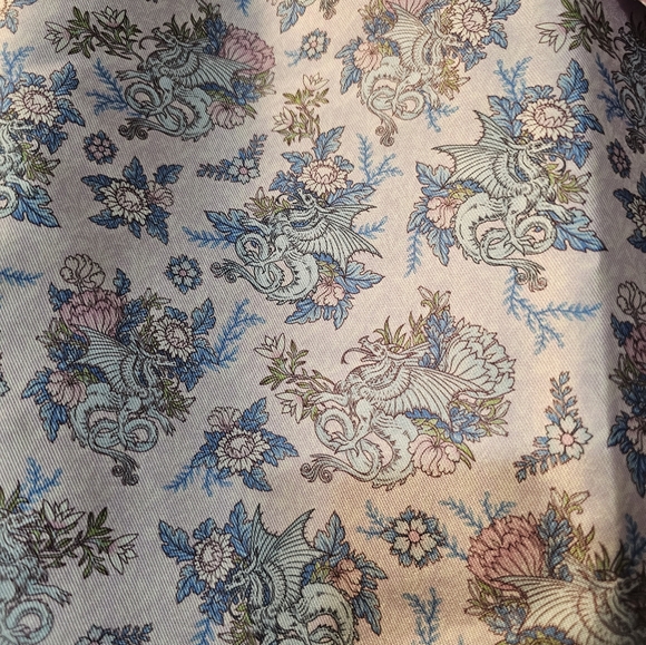 Sugar Thrillz Are We Human Dragon Print Mini Skirt Pink Lace Up Womens Sz M NWT - Picture 2 of 7